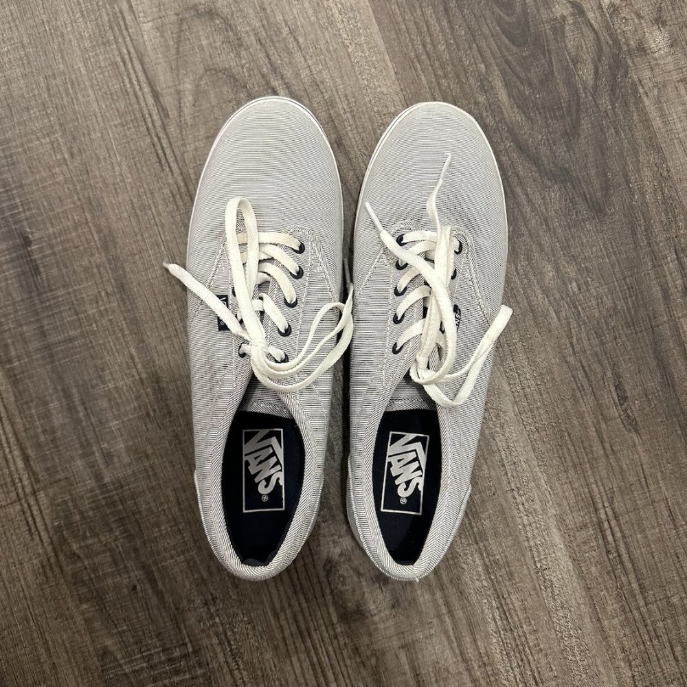 Brand New Navy Striped Vans
